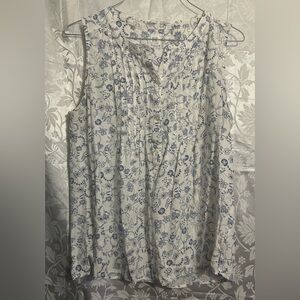 GAP Sleeveless Floral Blouse Top - Small.